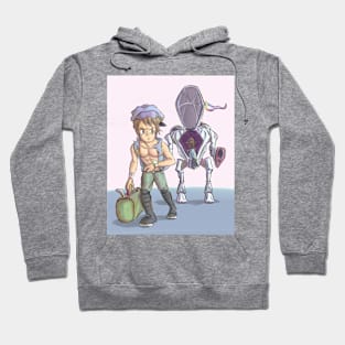 Sci-fi illustration of Japanese mecha pilot in anime style Hoodie